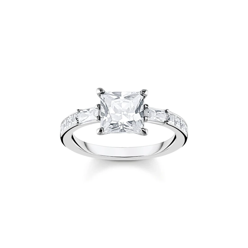 Thomas Sabo Women Ring White Stones Silver 925 Sterling Silver TR2380-051-14 - Image 1