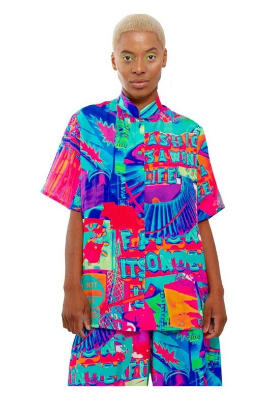 CHAOUICHE RAF Shirt, Downtown LA Print, XL - Image 1