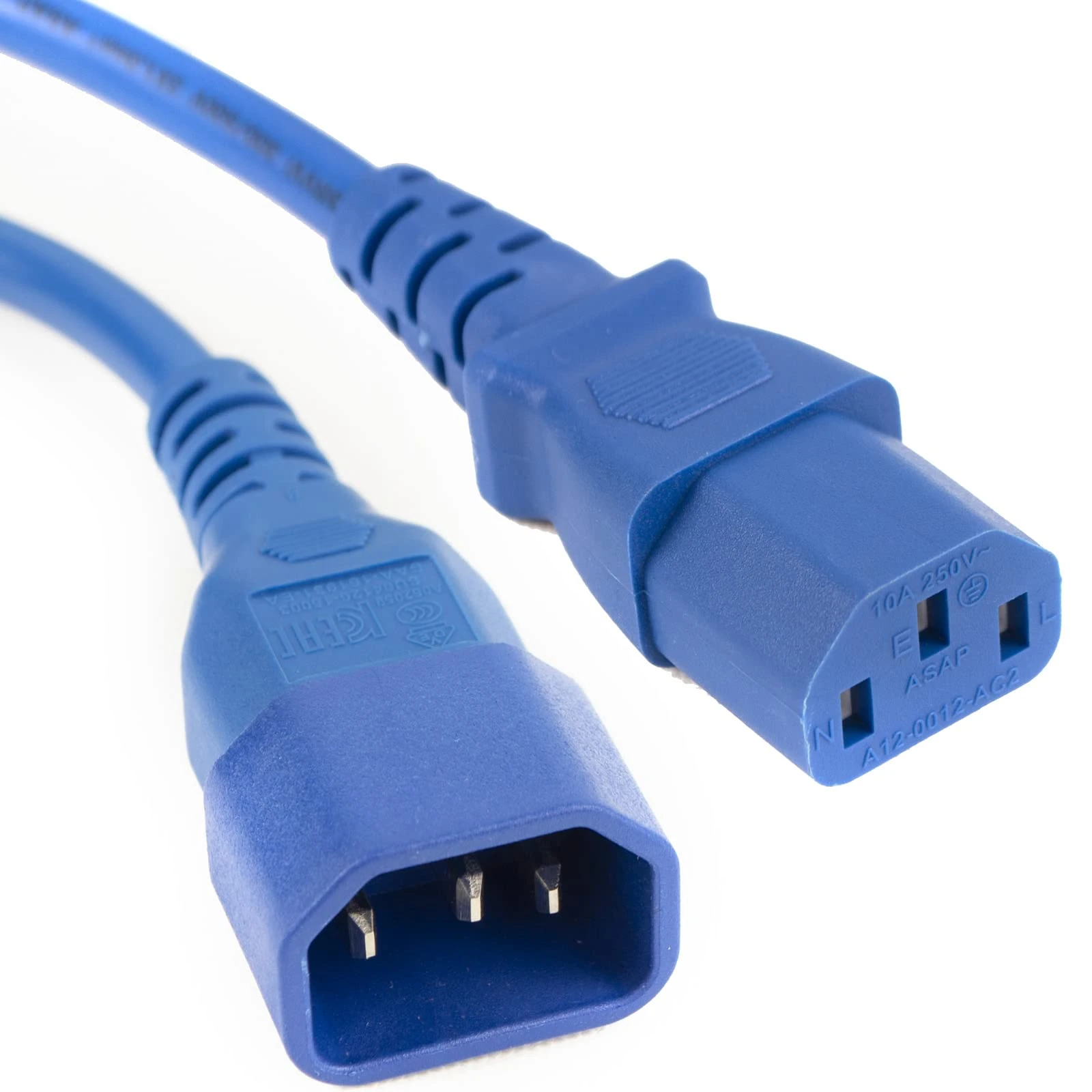 kenable Power Extension Cable IEC Male to Female UPS Lead C14 to C13 3m Blue [3 metres]