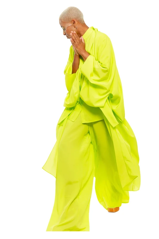 CHAOUICHE Women's Kimono, Green, M