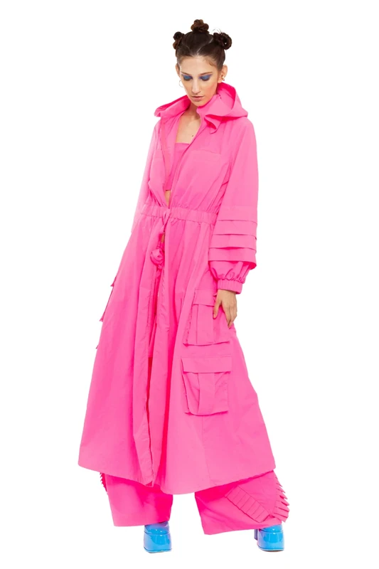 CHAOUICHE Raincoat, Pink, M