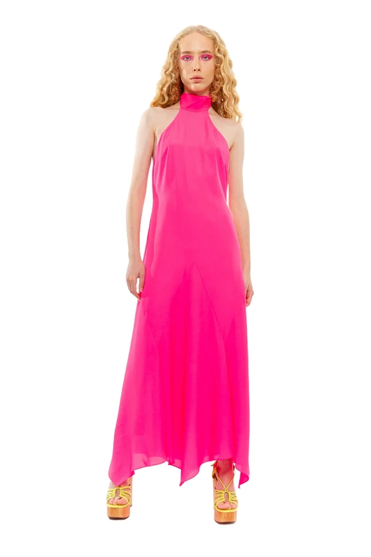 CHAOUICHE Women's Passaro Dress, Pink, M