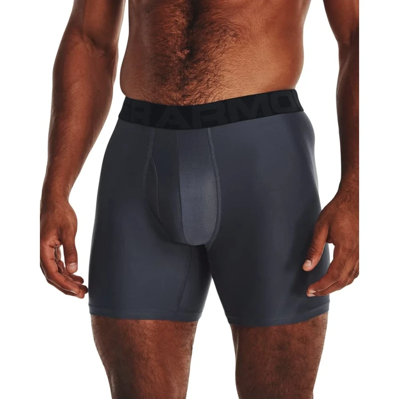 Under Armour Men's Standard Tech 6-inch Boxerjock 1-Pack, (044) Downpour Gray / / Jet Gray, Medium