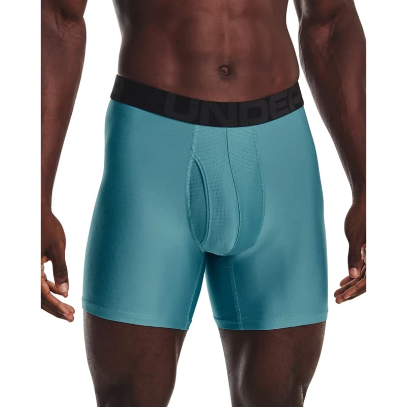 Under Armour Men's Standard Tech 6-inch Boxerjock 1-Pack, (403) Still Water / / Jet Gray, Medium