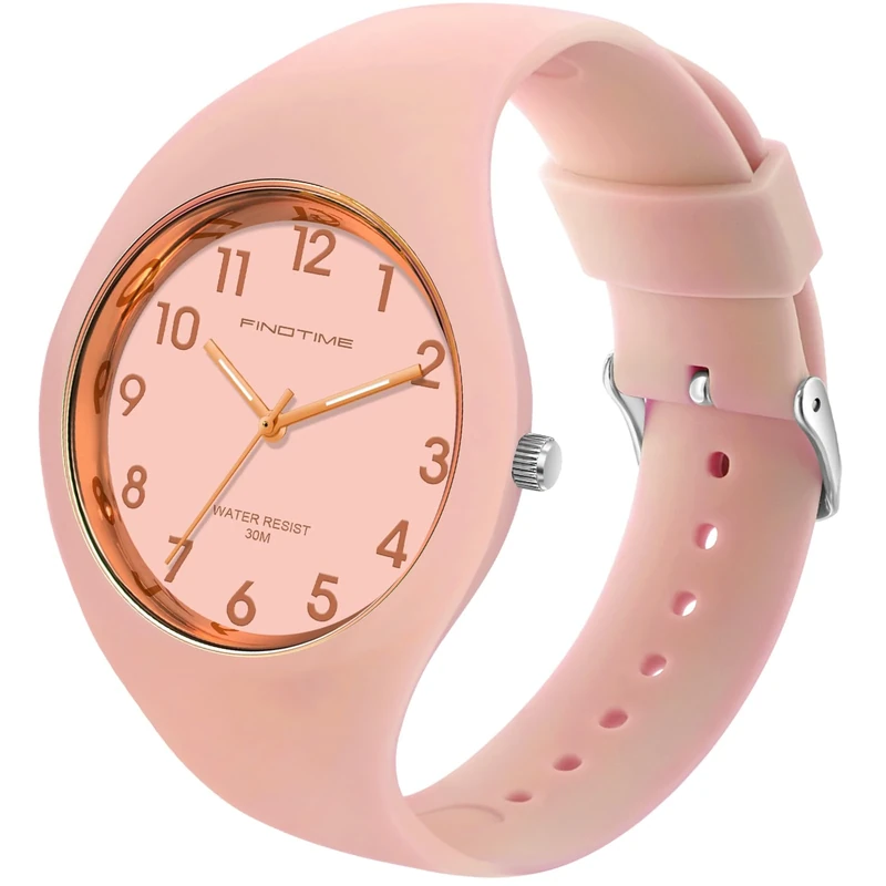 Ladies Watches Waterproof Watches for Women Sports Watches Womens Watch with Big Face and Soft Silicone Strap Girls Watches Simple Watch for Teenager Nurse Watch with Secondhand White Black Pink