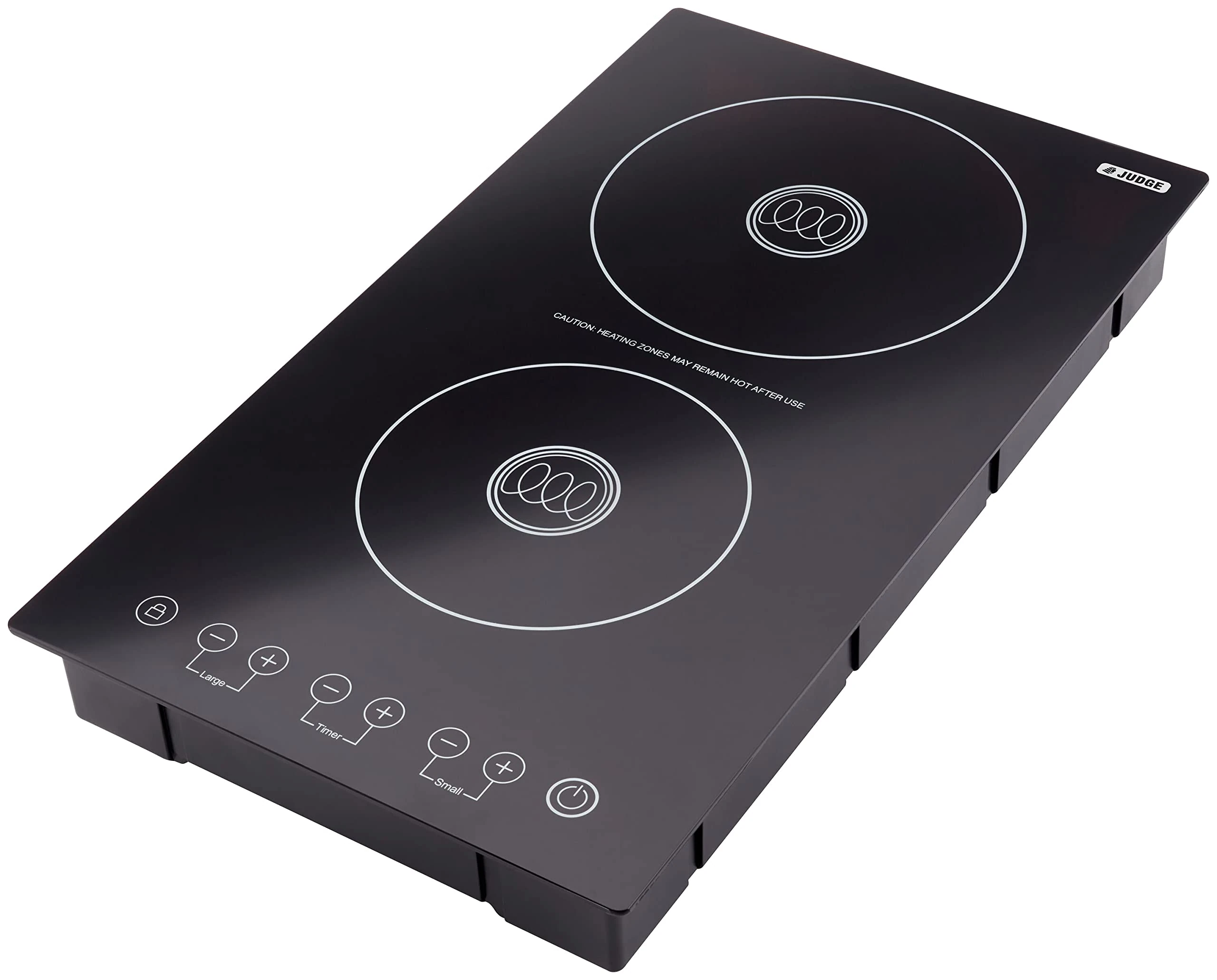Judge Double Induction Hob with Timer, 3100W, 31cm x 27cm x 5cm