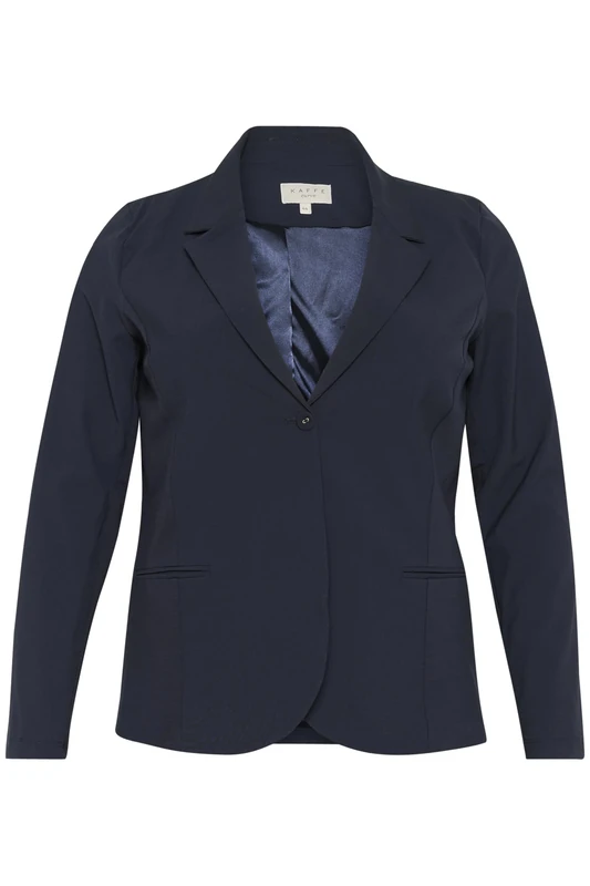 Kaffe Curve KCjia Casual Blazer, Midnight Navy, 46 Women's