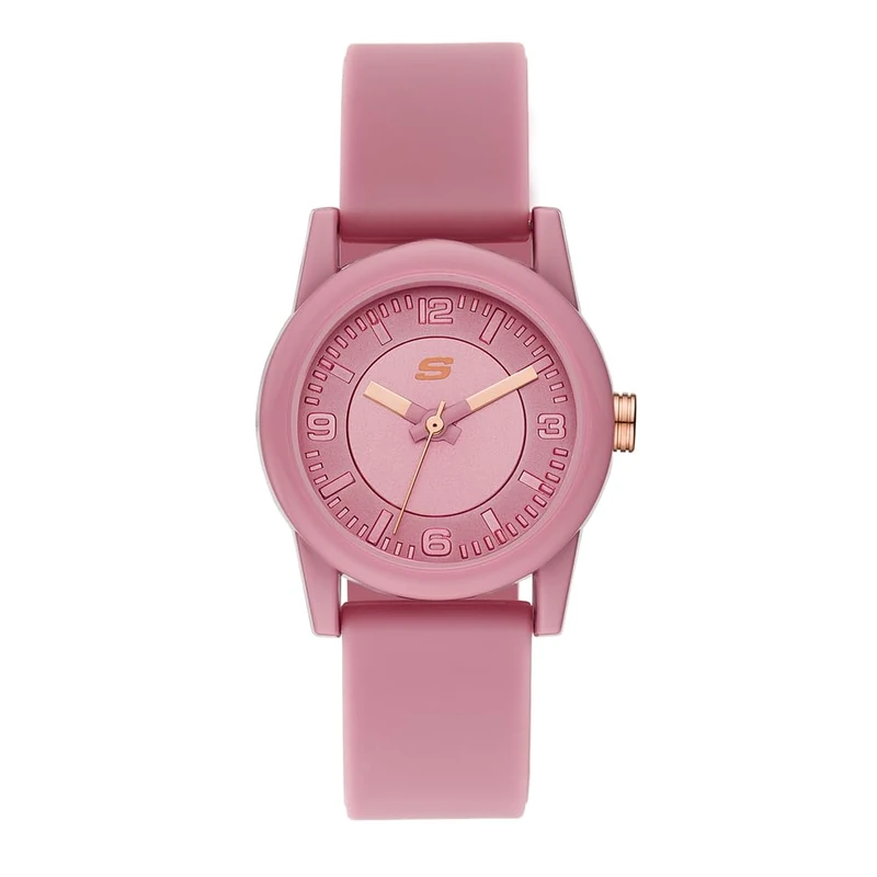 Skechers Watch For Women, Quartz Movement With Silicone, Polyurethene, Leather Or Stainless Steel Strap, Pink, 30MM