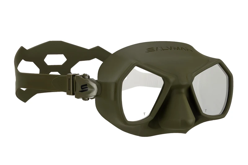 SALVIMAR Hathor Unisex Adult Diving Fishing Snorkeling Mask Military Green