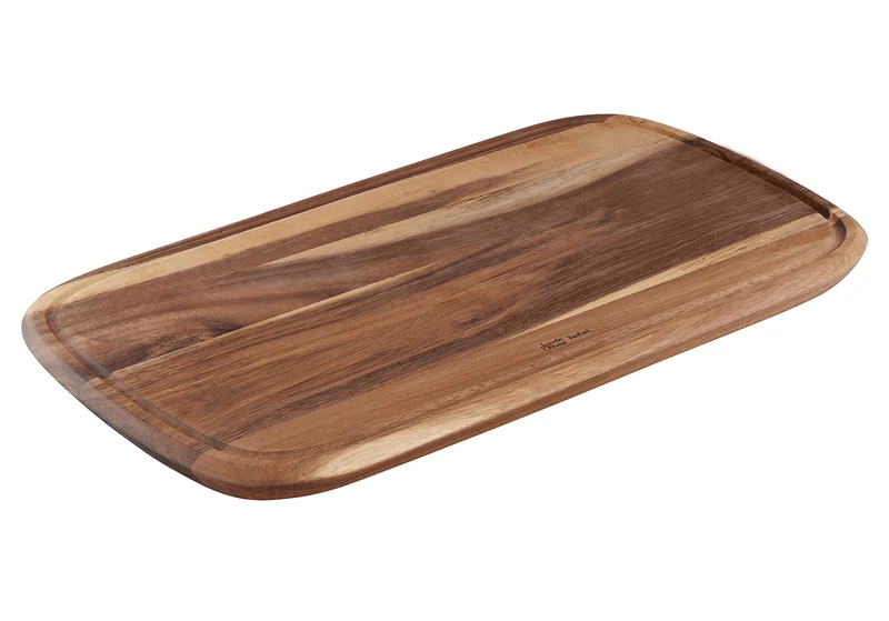 Jamie Oliver by Tefal K26810 Chopping Board Size L 49 x 28 x 2.2 cm Acacia Wood FSC Certified with Practical Juice Groove for Cutting Food Serving Brown