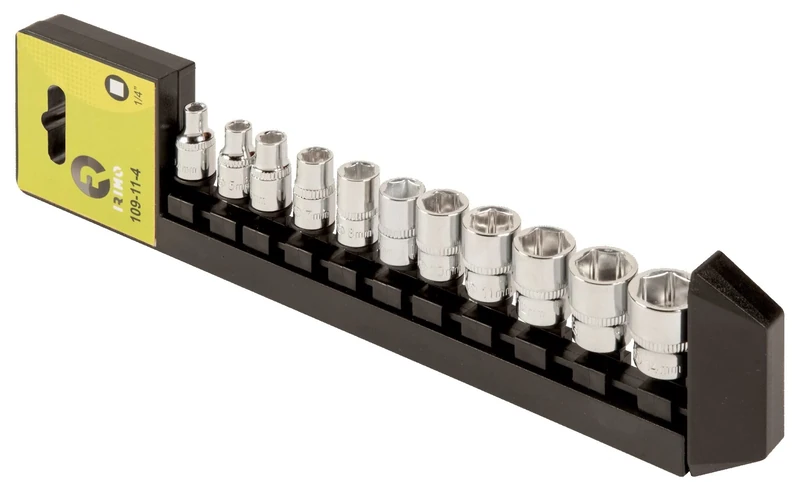 IRIMO 1/4" Socket Wrench Set on Rail, 11 Pieces