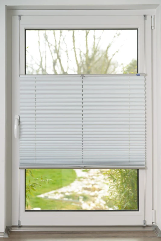 K-home Klemmfix Pleated Blackout Blind, White, 100 x 210 cm