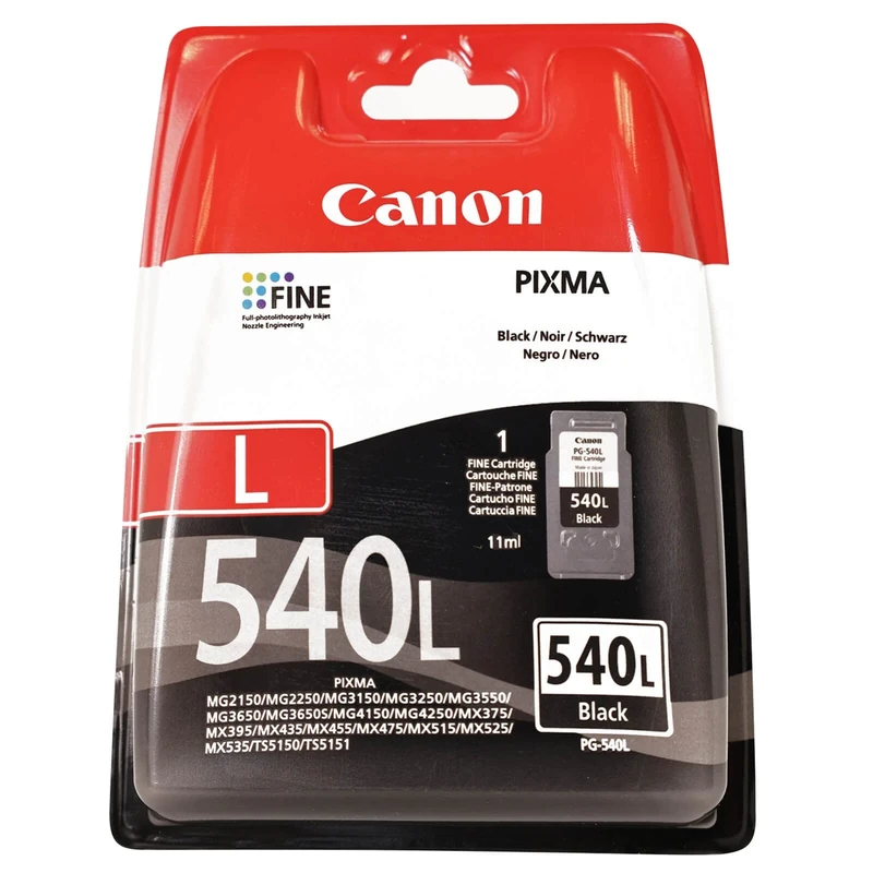 Canon PG-540L Cartridge Size L Black (Blister Packaging)