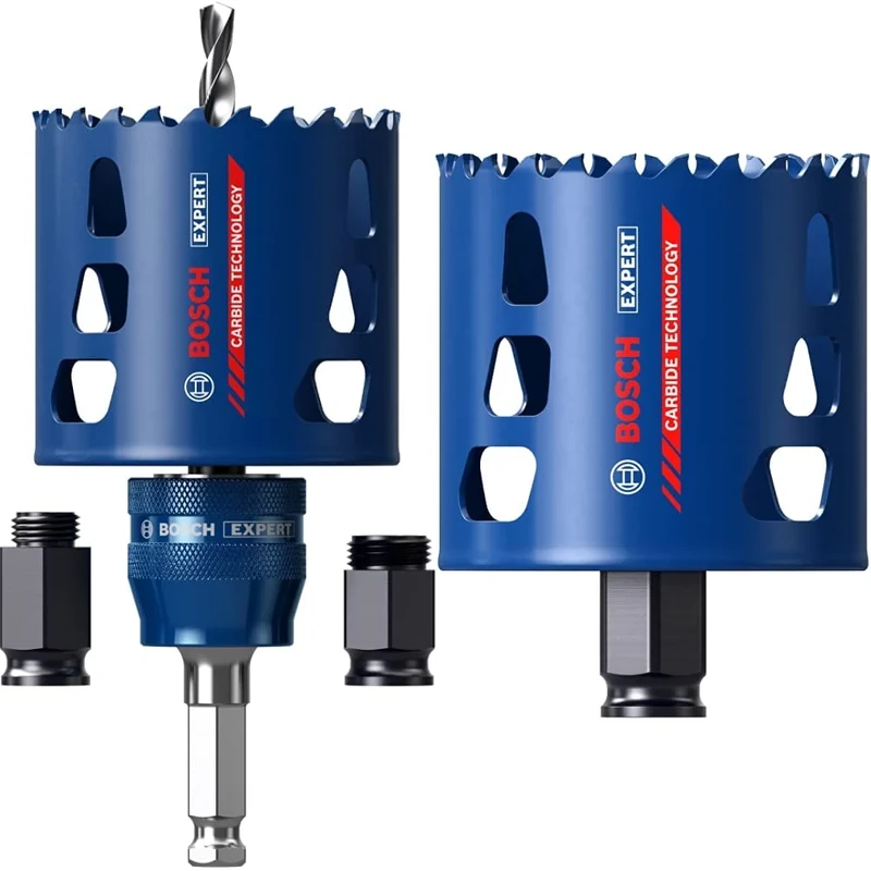 Bosch Professional 1x Expert Tough Material Hole Saw Starter Kits (for Wood with metal, Ø 68 mm) + 1x Expert Tough Material Hole Saw (for Wood with metal, Ø 68 mm, Accessories Rotary Impact Drill)