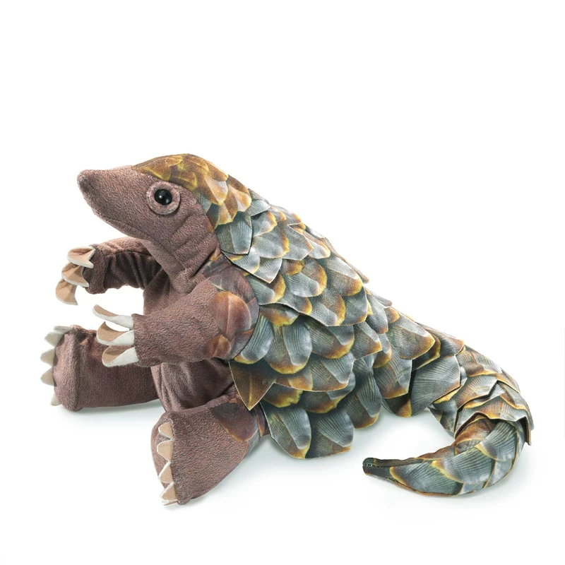 Folkmanis Pangolin Hand Puppet - Movable Animal Toy