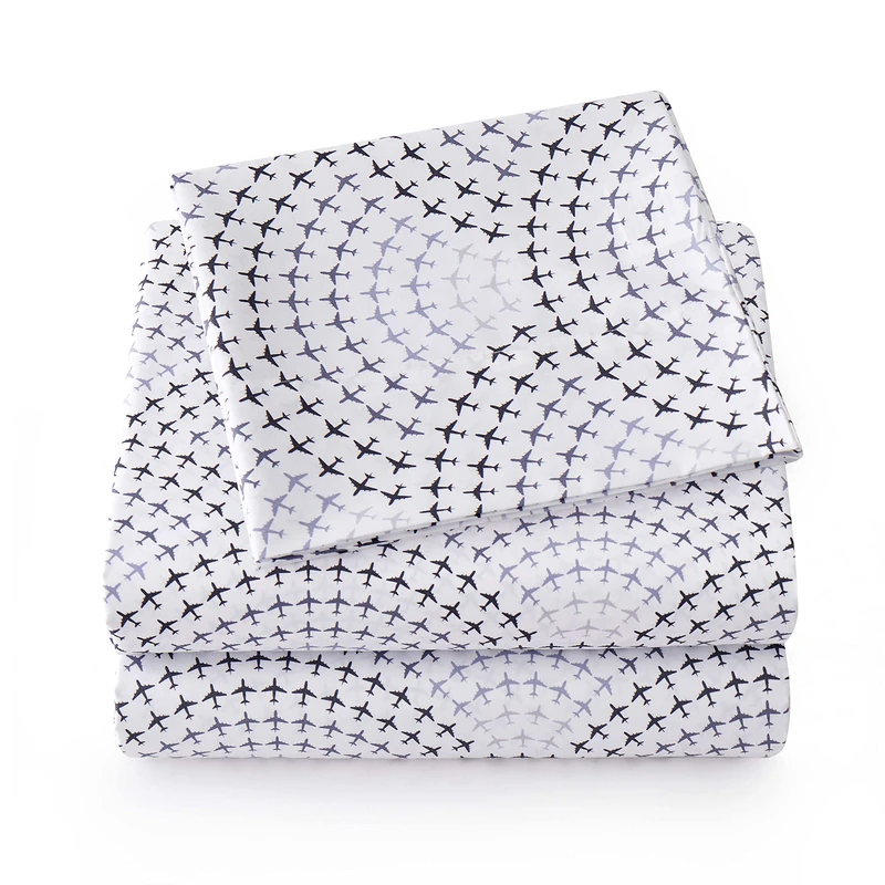 1500 Supreme Kids Bed Sheet Collection - Fun Colorful and Comfortable Boys and Girls Toddler Sheet Sets - Deep Pocket Wrinkle Free Soft and Cozy Bedding - Twin XL, Airplanes