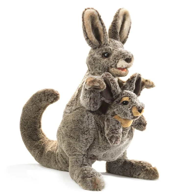 Folkmanis Puppets Kangaroo with Baby/Kangaroo with Joey