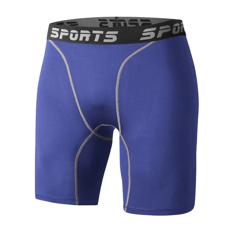 Sillictor Compression Shorts Men Anti Chafing Running Underwear Men Gym Shorts Breathable Tight Mens Sports Boxers for Cycling Workout Football,Moisture Wicking Muscle Support 3325 Navy M