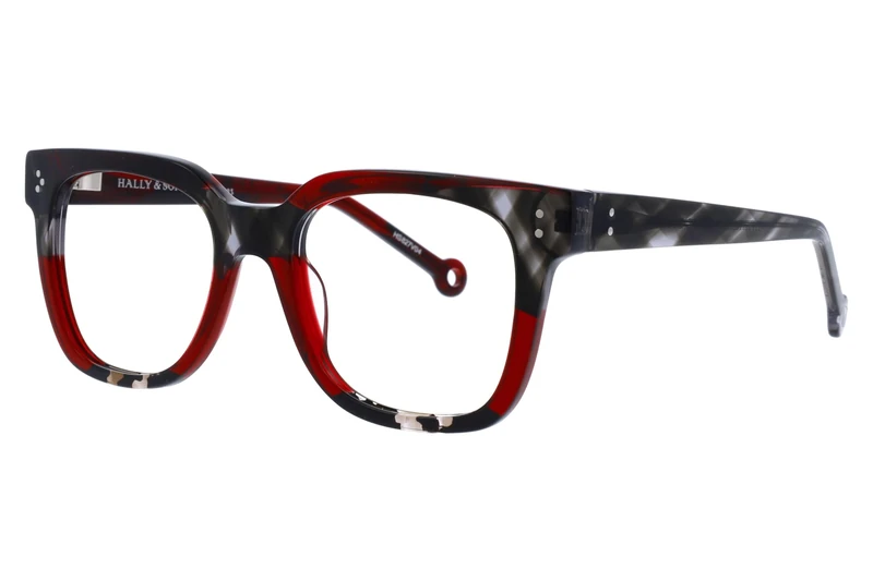 Hally & Son Men's KIT OPTICAL-SUN HS827V 52 19 145 Sunglasses, black-multicolor, 52