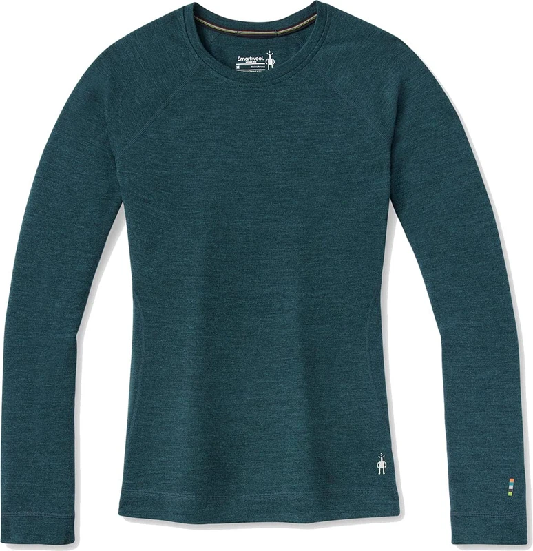Smartwool Womens Classic Thermal Merino Crew Base Layer Top, Twilight Blue Heather, M UK
