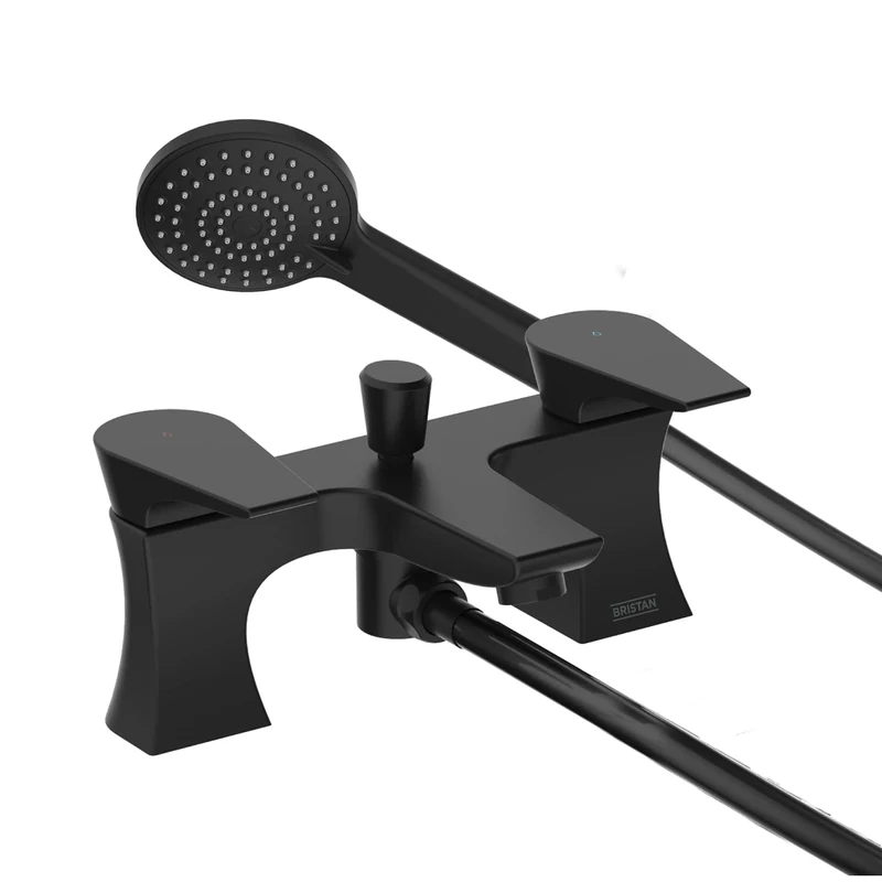 Bristan Hourglass Bath Shower Mixer Tap Black (HOU BSM BLK)