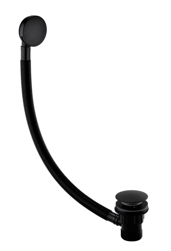 Bristan W BATH03 BLK Round Bath Waste Slotted, Black