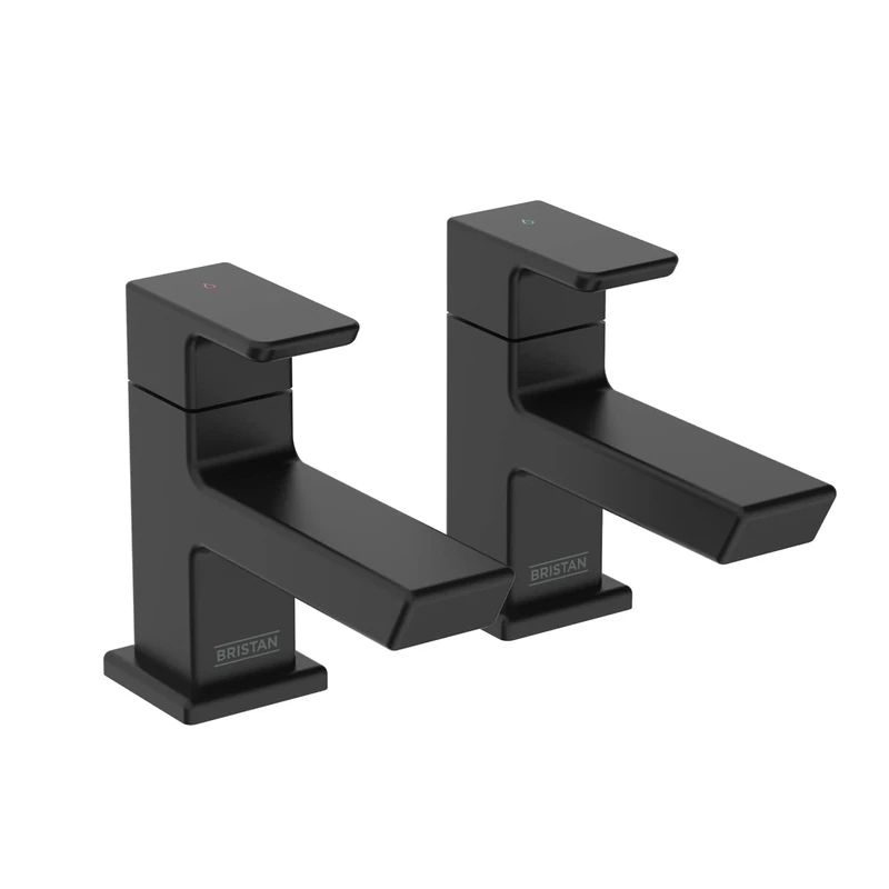 Bristan Cobalt Basin Pillar Taps Black (COB 1/2 BLK)