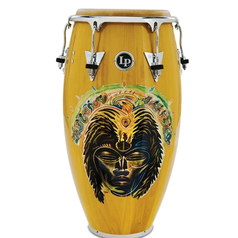 Latin Percussion LP559X-SAS Conga Santana Africa Speaks Conga 11 3/4 Inch Vibrant Yellow Chrome Hardware