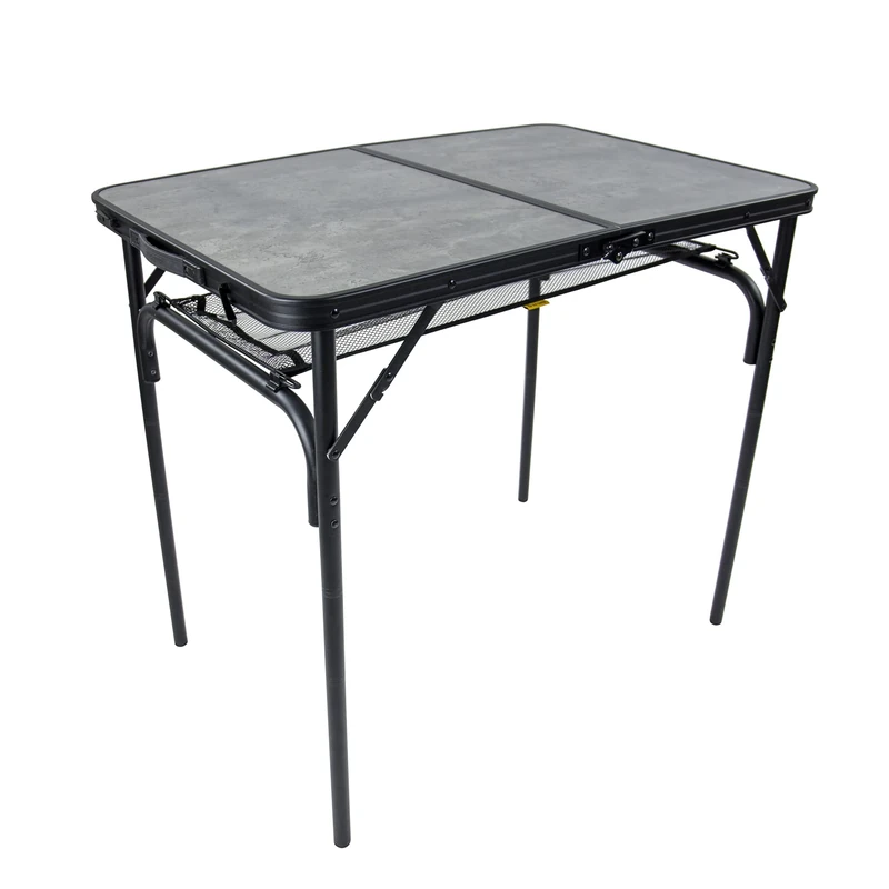 Bo-Camp Table:, Aluminium, gray, 90x60 cm