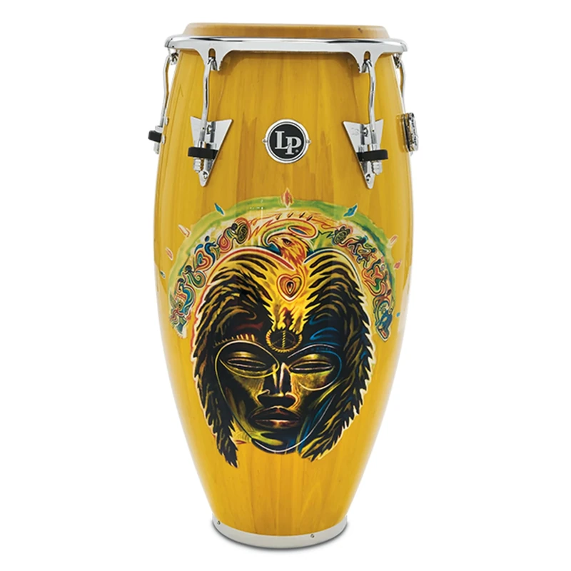 Latin Percussion Conga Santana Africa Speaks Quinto 11 Inch LP522X-SAS Vibrant Yellow Chrome Hardware