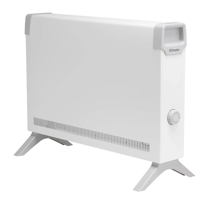 Dimplex ML2T 2kW Convector Heater, Freestanding Electric Plug In Convector Radiator, Floor Standing with Thermostat & Anti Frost Setting, Portable or Fixed, Quiet, Slim & Lightweight–White/Grey,Black