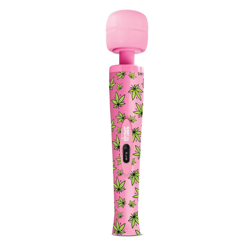 Global Novelties Stoner Vibes Wacky Weed Wand Massager Pink Kush 20.3 cm - Image 1