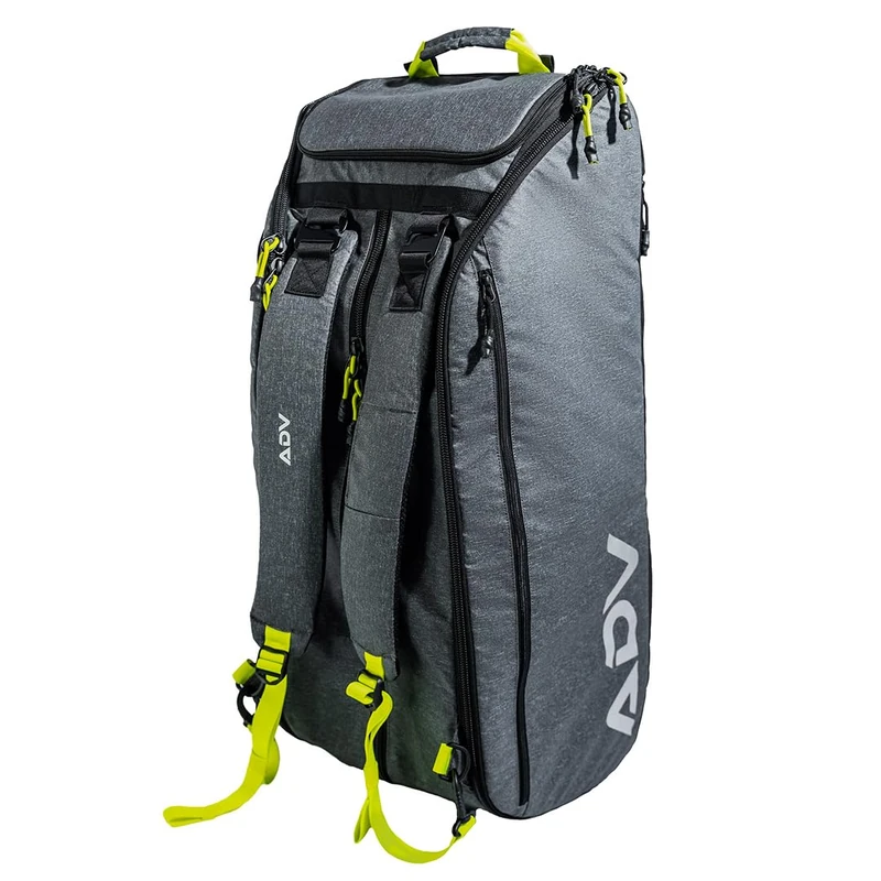 ADV Tennis Jet Pack Tennis Bag, Premium Korda Nylon, Built-in Cooler, and Hangs On Fence (Charcoal)