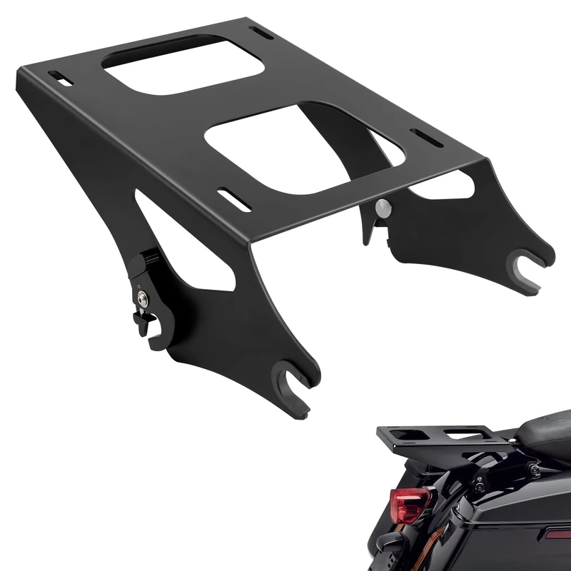 ROADGIVE Detachable Two Up Tour Pack Pak Mount Luggage Rack Compatible Harley Davidson Touring Street Glide/Electra Glide/Road Glide/Road King 2014-2021 Black