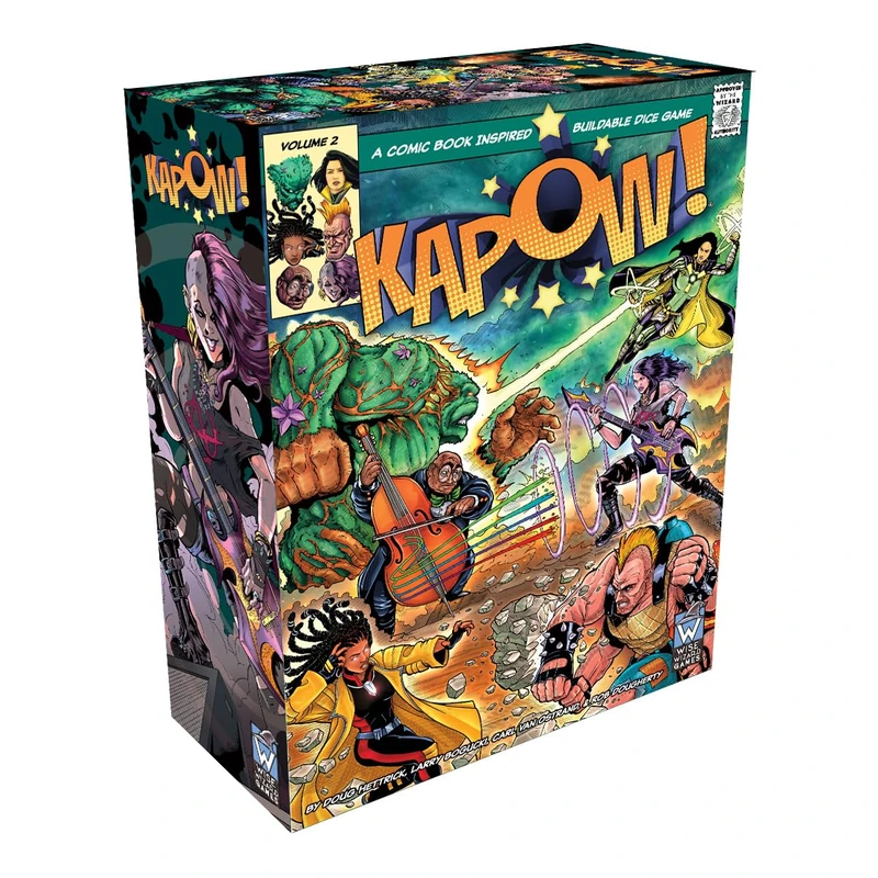 White Wizard Games | KAPOW! Volume 2 | Dice Battle Game, Standalone Superhero Dice Combat, Six Starting Supers Included | 1-2 Players | 20-60 Minutes - Image 1