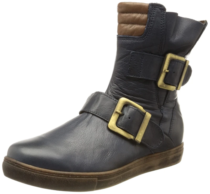 Andrea Conti Women's Boots Fashion, Dark Blue, Dark Brown, 5 UK