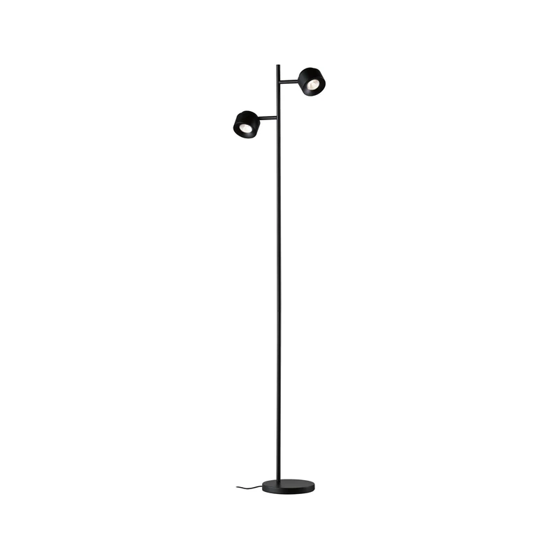 Paulmann 79780 LED Floor Lamp Smart Home Zigbee Puric Pane 2 x 300 lm Including 2 x 3 Watt Dimmable Floor Lamp Black Metal Plastic 2700 K