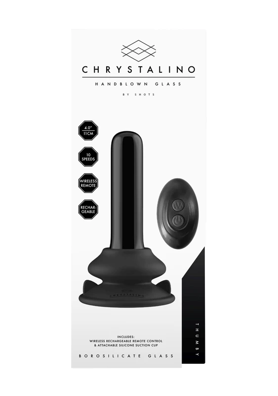 Shots CHR034-Glass Vibrators Black One Size - Image 1