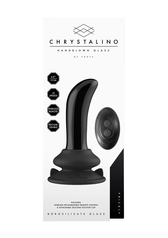 Shots CHR040-Glass Vibrators Black One Size - Image 1