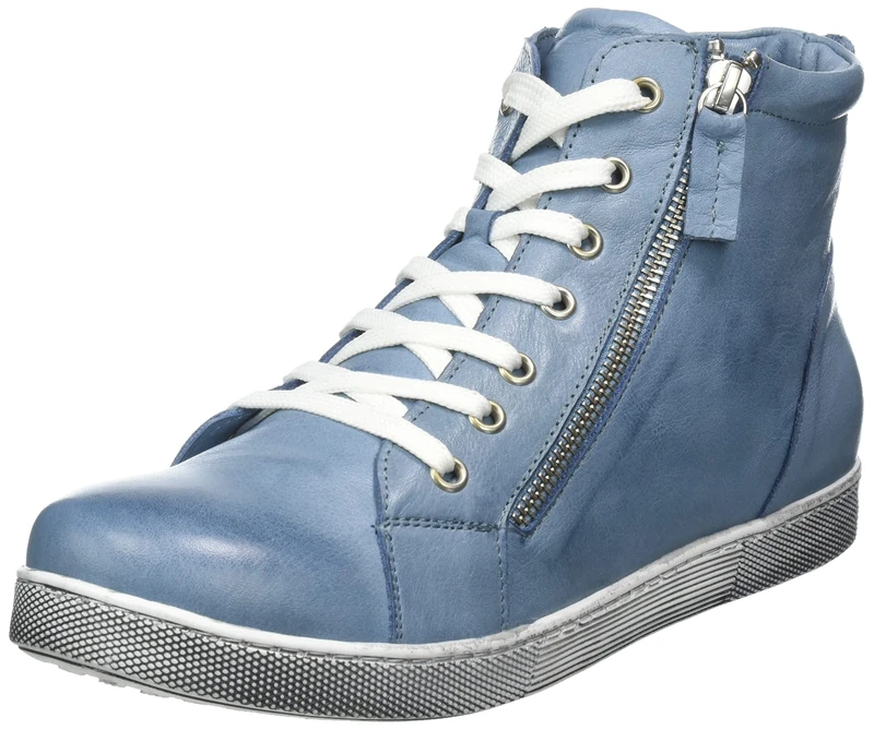 Andrea Conti Women's High Top Trainers, Blue, 5 UK