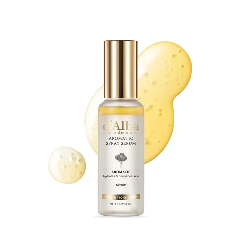 d'alba Italian White Truffle First Aromatic Spray Serum, Fragrant VEGAN Glowy Antioxidant Face Mist, Deep Hydration Skin Firmness, Korean Skin Care (2.02 fl.oz / 60ml)