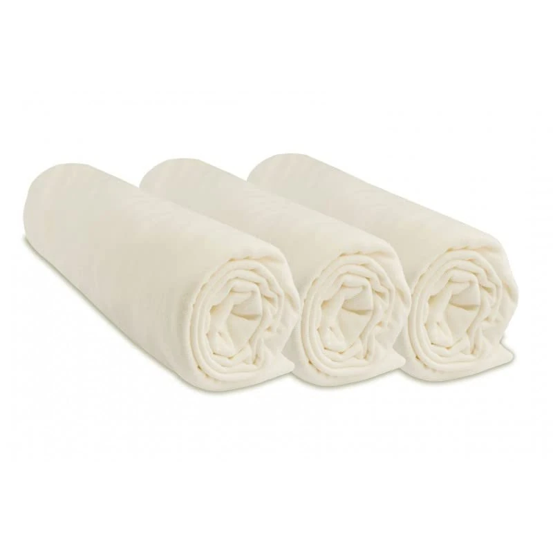 Easy Dort 3-Pack Cotton Fitted Sheets - 70 x 160 cm - Ecru