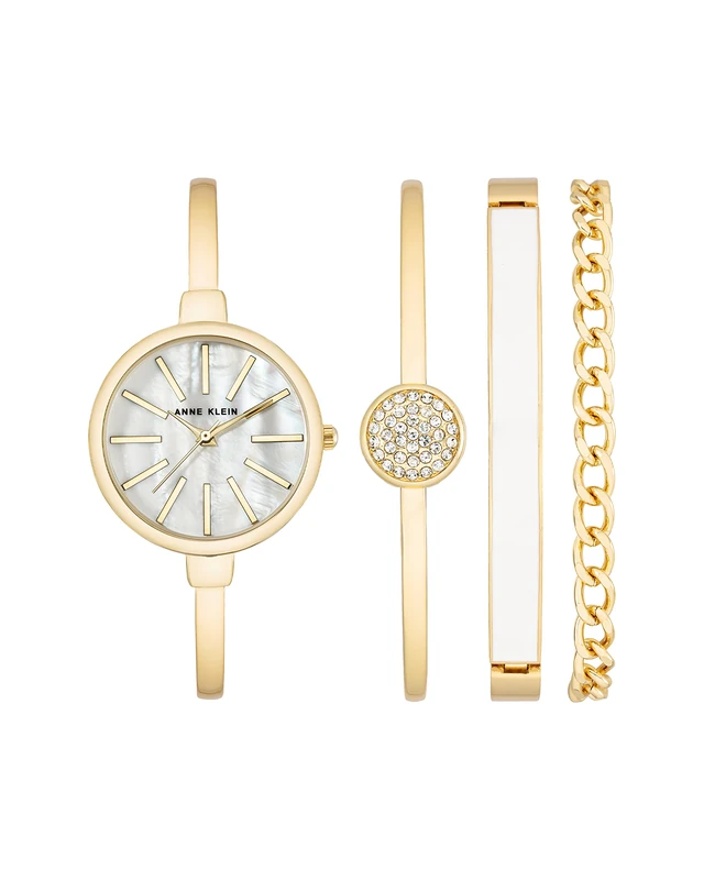 Anne Klein Women's Bangle Watch and Bracelet Set