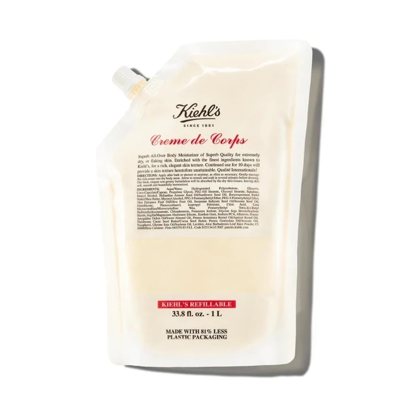 Kiehl's Creme de Corps, Rich Body Lotion, with Cocoa Butter and Shea Butter, Suitable for All Skin Types, 1Lt