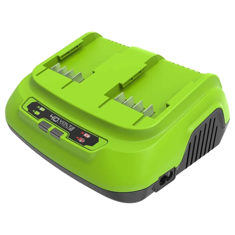 Greenworks 40 V 8 A charger battery - universal charger for garden and power tools, charges 2 Ah in 30 minutes, for 40 V batteries, 3 year warranty - G40X2UC8