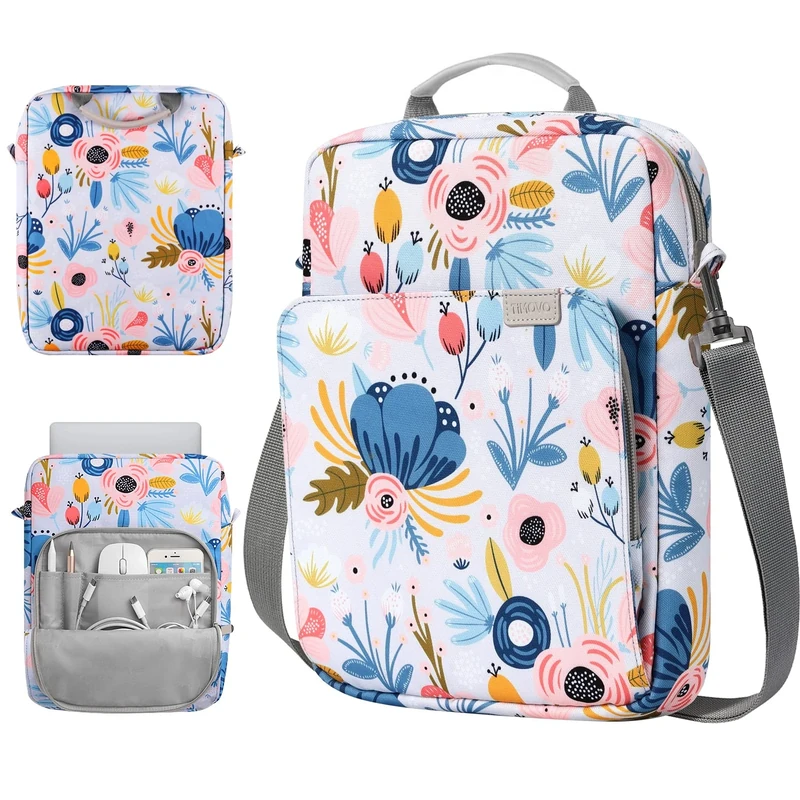 TiMOVO 9-11" Tablet Sleeve Bag Case with Shoulder Strap for iPad 10.2 2021-2019, iPad 10th Generation 2022, iPad Air 5/4 10.9, iPad Pro 11 2022-2018, Galaxy Tab S9/S8/A8/A7 2023, Summer Blue