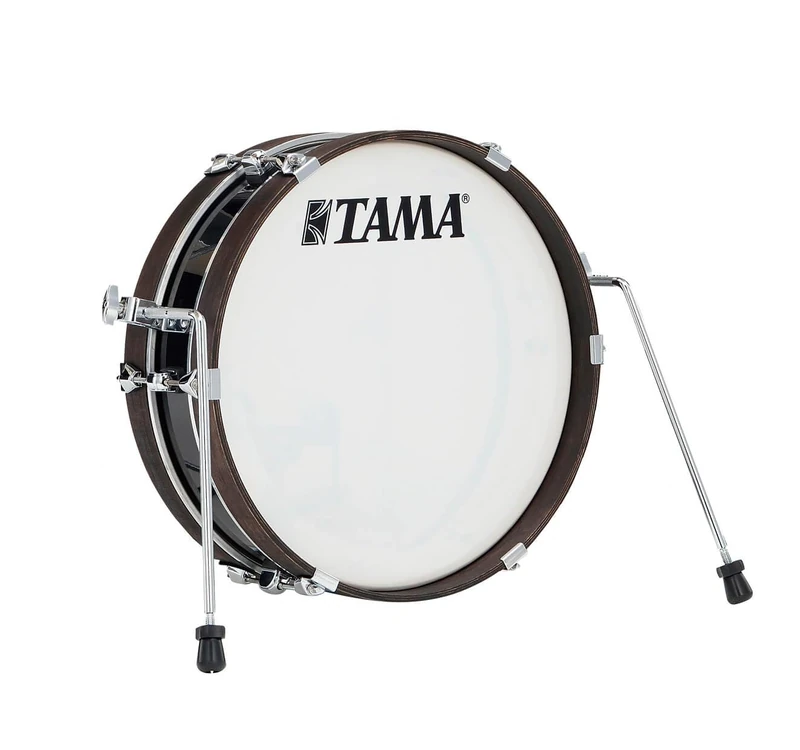 TAMA LJKB18H3-HBK Club-Jam Pancake Bass Drum 18 x 4 Inches Hairline Black/Chrome