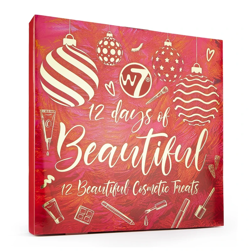 W7 12 Days of Beautiful Advent Calendar 2025-12 Individually Boxed Makeup & Cosmetic Surprises - Cruelty Free, Christmas Stocking Filler