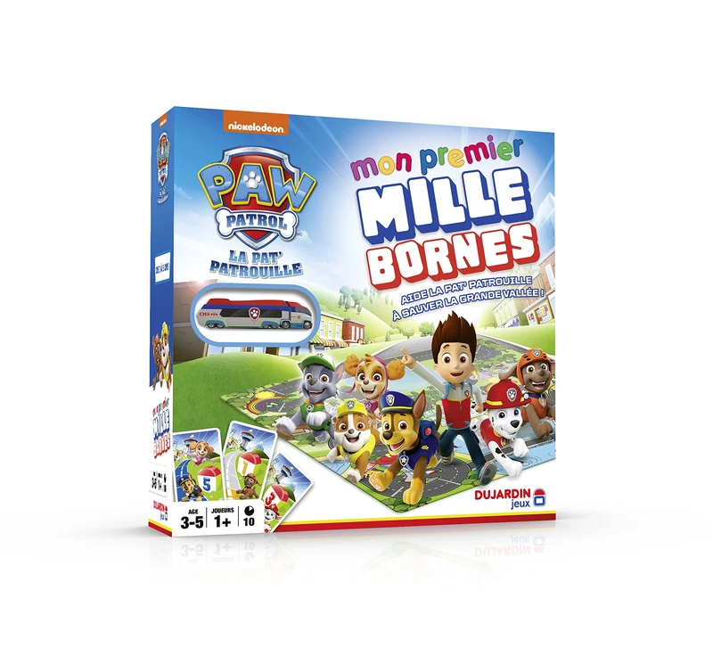 Dujardin – Mille Bornes Paw Patrol – Board Game – Help Paw Patrol Save the Great Valley – Child Play – 1 Player and Up – Ages 3 to 5