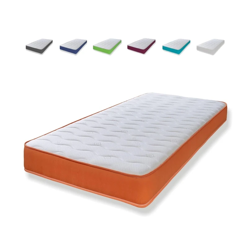 eXtreme comfort ltd Hybrid Cooltouch Colours Mattress | Orange | Shorty (75 x 175cm) | Memory Foam and Coil Spring | Cooltouch Breathable Cover | Plush Comfort | UK Made